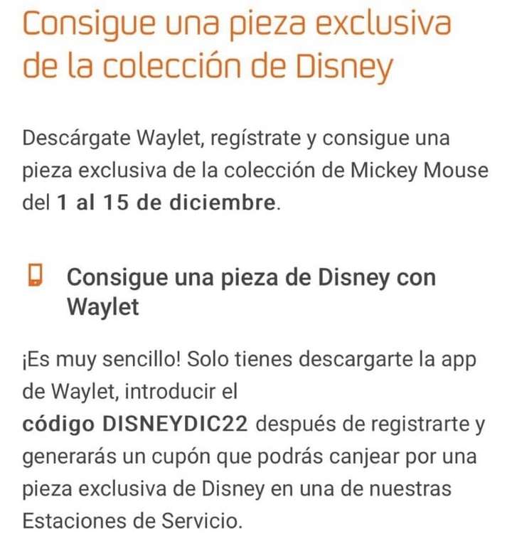 Regístrate en waylet y consigue una pieza de Disney gratis!!