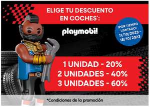Vehículos Playmobil 60% de descuento comprando 3 unidades