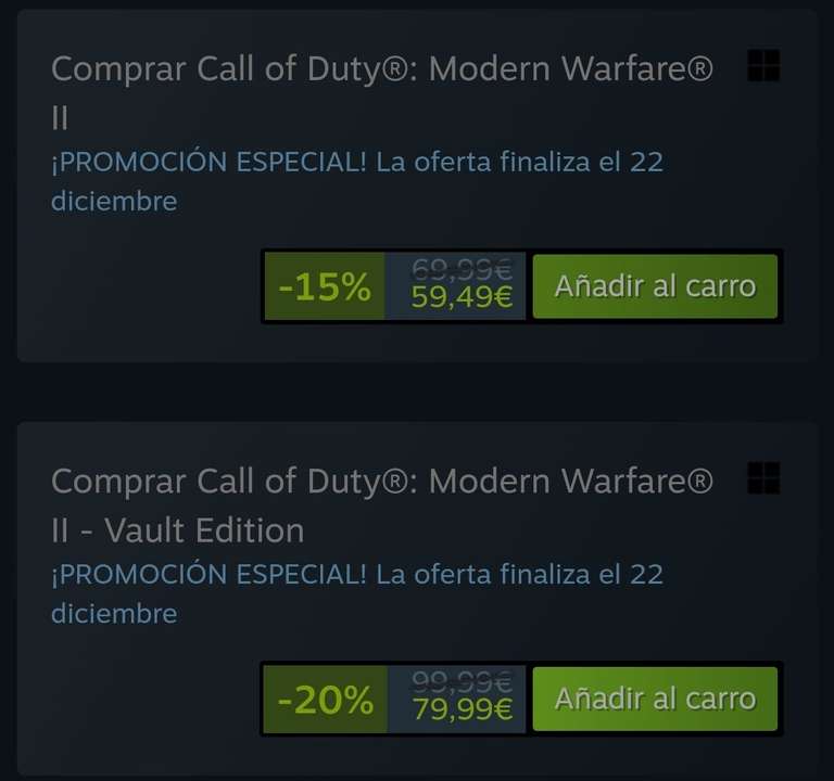 Modern Warfare 2 (2022) Hasta -20%