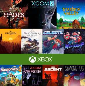 XBOX, X|S :: Stardew Valley, Hades, Celeste, What Remains Edith Finch, Xcom 2, Firewatch, Darksiders, Overcooked, The Messenger, Axiom Verge