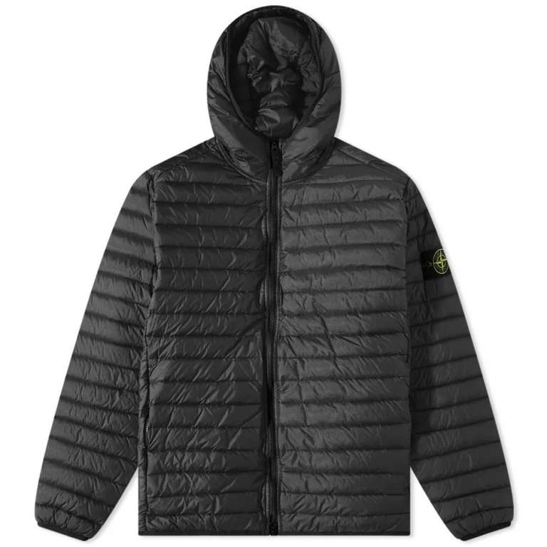 Stone island 40324 lightweight hooded down jacket black