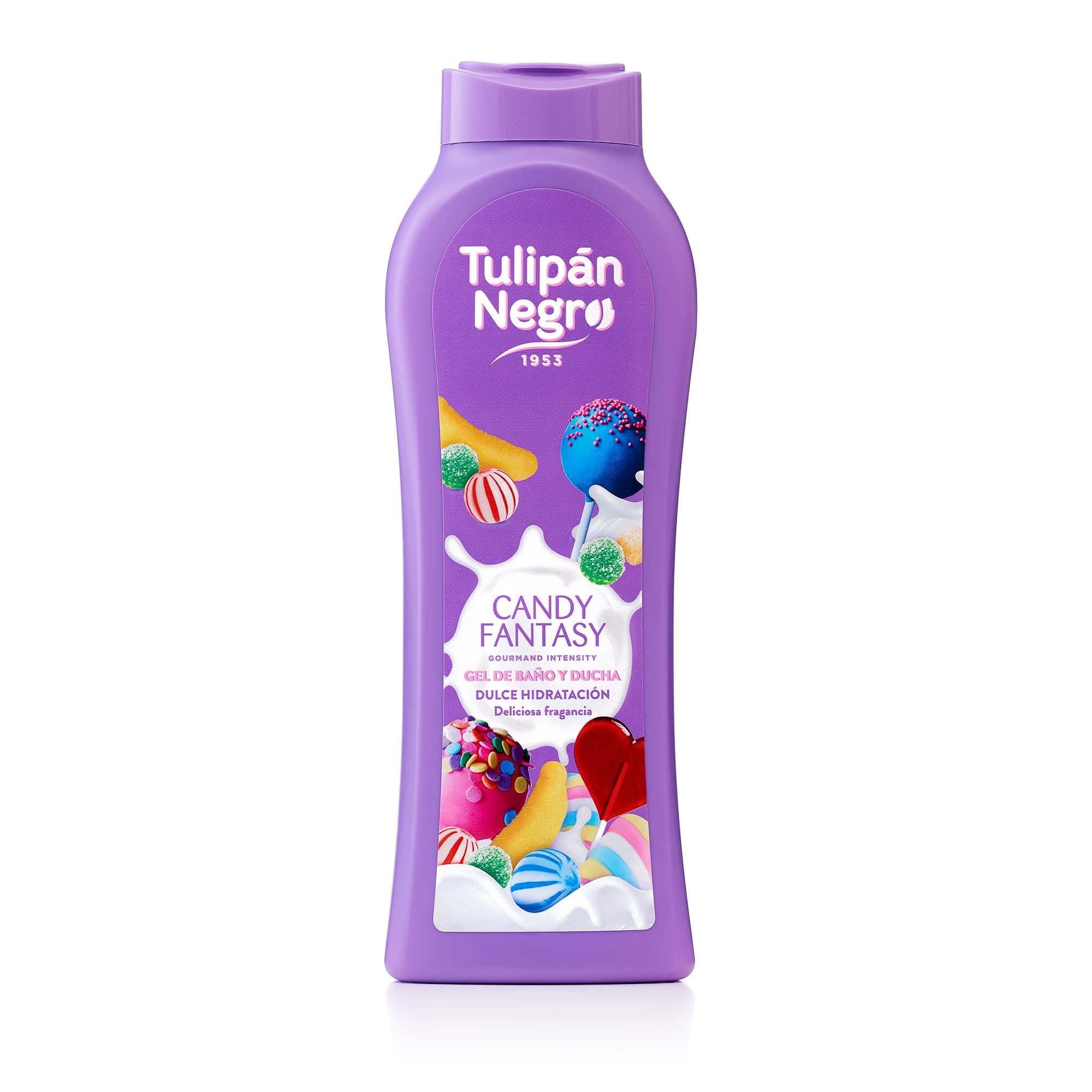 Tulipán Negro - Gel de Baño Candy Fantasy, Nutritivo e Hidratante, Gel de Ducha con Fragancia Dulce, 650 ml