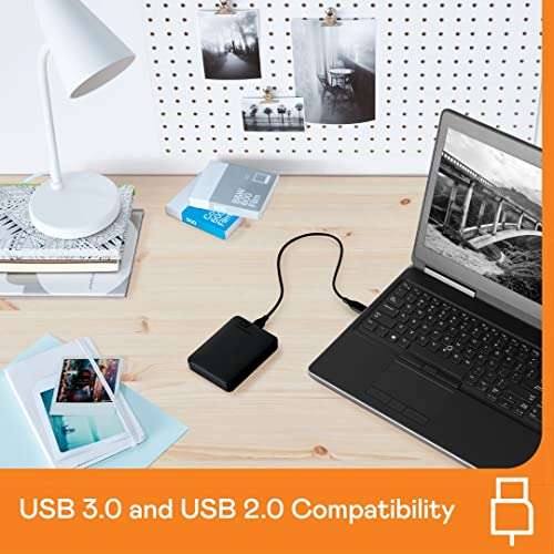 WD 2TB Elements, Disco duro externo portátil, USB 3.0, Negro