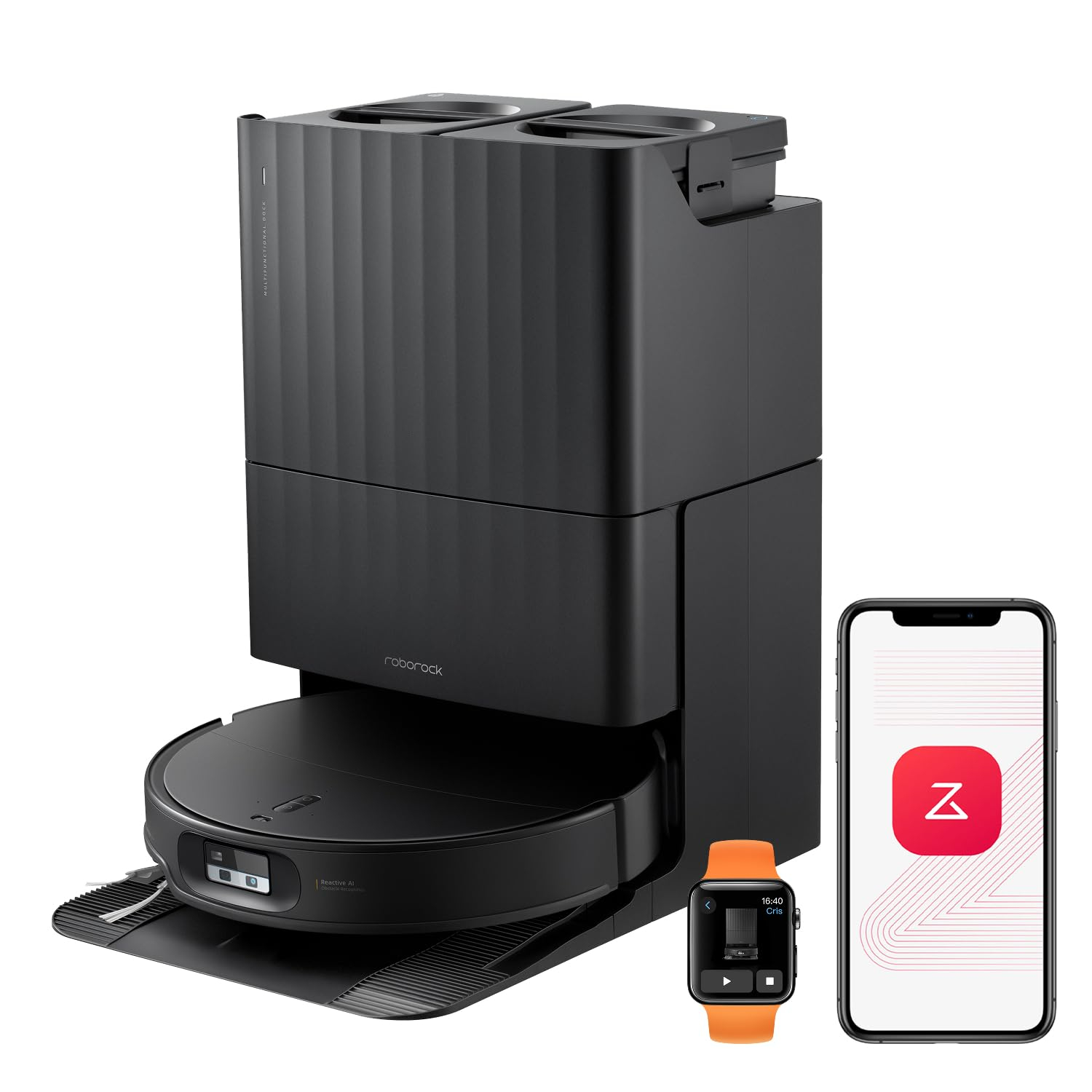 roborock Qrevo Edge 2 Robot Aspirador Succión Extrema de 25000 Pa + 1 litro de solución limpiadora