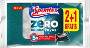 Spontex Estropajo Zero 2+1 21 g + REEMBOLSO de 0'80€ para otra compra (Total 1'05€)