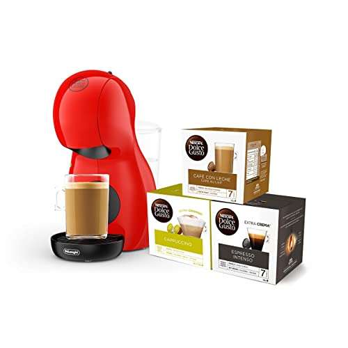 Nescafé Dolce Gusto Piccolo XS De'Longhi EDG210.R - Cafetera de cápsulas  con 15 bares de presión, 0.8L, con tres packs de café, color rojo »  Chollometro