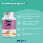 OPC Extracto de semilla de uva + Vitamina C - Producido en Alemania y probado en laboratorio, 180 cápsulas veganas