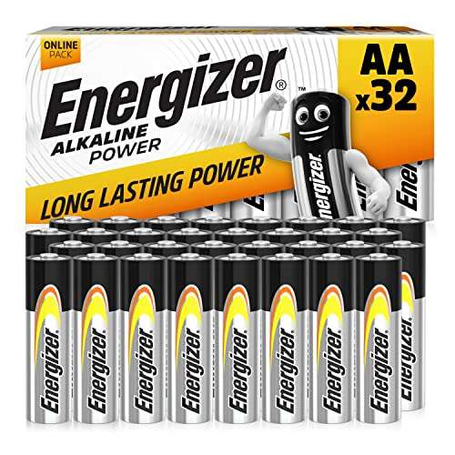 Energizer Alkaline Power AA, 32 Pack & Alkaline Power AAA, 24 Pack