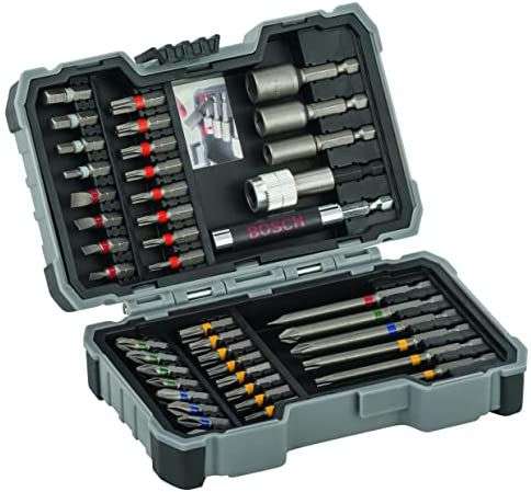 Bosch Professional Set de 43 unidades Punta de atornillar Extra Hard (Cruceta, Pozidriv, T-bit, TH-, S-Bit, y accesorios)