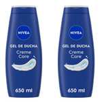 2 x NIVEA Creme Care - Gel de Ducha Hidratante - Con Vitamina C, E, Aceites Naturales y pH Neutro - Fragancia Nivea creme - 650 ml