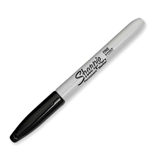 Sharpie S0810930 - Rotuladores permanentes, punta fina, caja de 12, color negro Marca: SHARPIE