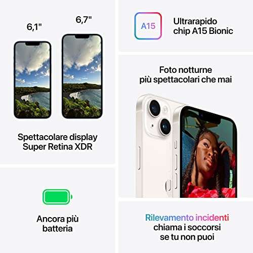 Apple iPhone 14 (128 GB) - Disponible en varios colores