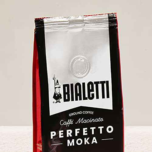 Bialetti - Perfetto Moka Intenso: Café Molido Tueste Fuerte, Aroma de Avellana, 250g,