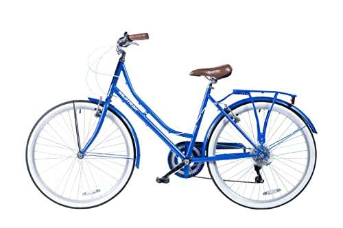 Bicicleta de Ciudad, Adulto, 26 pulgadas, 6 Velocidades, Cambios Shimano - Azul electrico