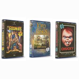 Puzzles VHS The Goonies, el Señor de los Anillos,Chucky-500 piezas Ediciónes Limitadas