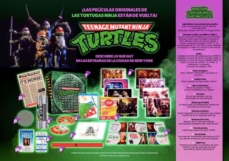 (Preventa) Teenage mutant ninja turtles películas originales 1 & 2 (Blu-Ray Coleccionistas) Nueva edición