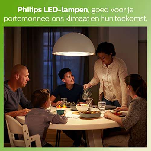 Philips - Bombilla LED cristal 40W estándar E27 luz blanca cálida, transparente, no regulable pack 6