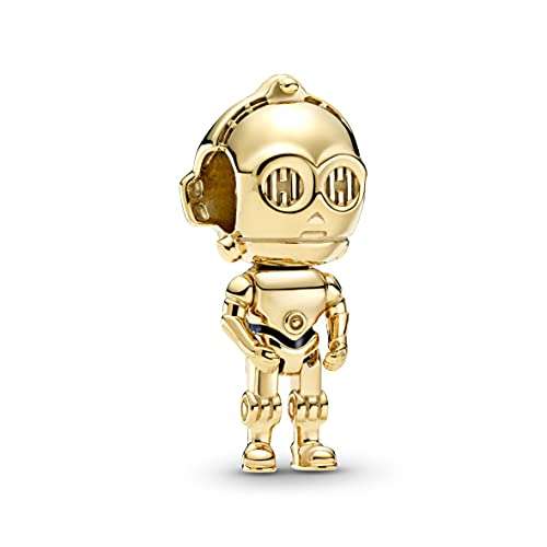 Pandora Star Wars C-3PO Charm en oro negro con aleación de metal chapado en oro de 18 quilates de Star Wars x Pandora Collection