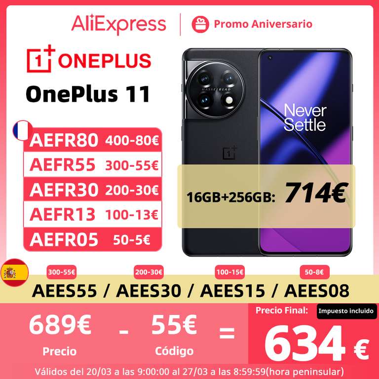 Oneplus 11 5G 8GB/128GB Global - Desde España