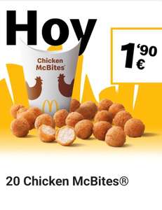 Oferta Flash - 20 Chicken McBites por 1,90€