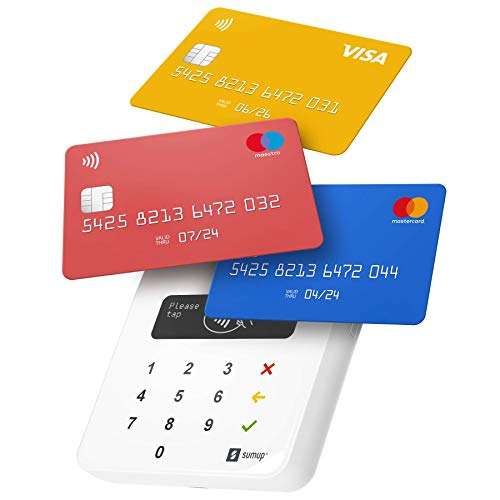 Lector De Tarjetas Portátil Sumup Air-Pago con Tarjeta De Débito, Crédito, Apple, Google Pay y más- Tecnología RFID NFC