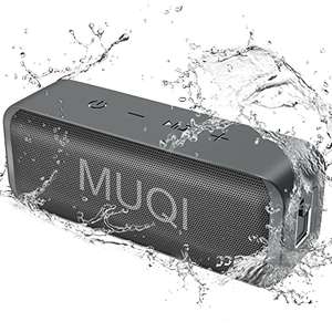 MUQI Altavoz Bluetooth Portátil, IPX7 Impermeable Sonido Estéreo Fuerte con Graves, 24H Tiempo de Reproducción-APLICAR CUPON DTO 4€-