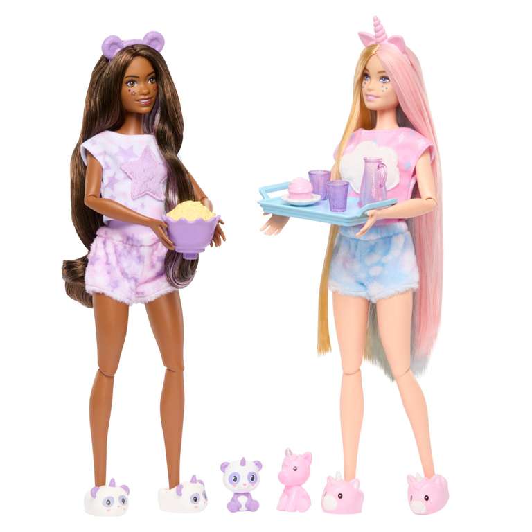 Barbie Cutie Reveal Fiesta de Pijamas. Pack de 2 muñecas