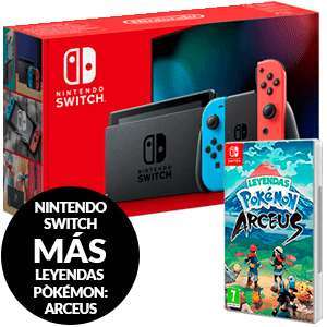 Consola Nintendo Switch + (Leyendas Pokémon: Arceus o Animal Crossing: New horizons o Mario Kart 8 Deluxe )