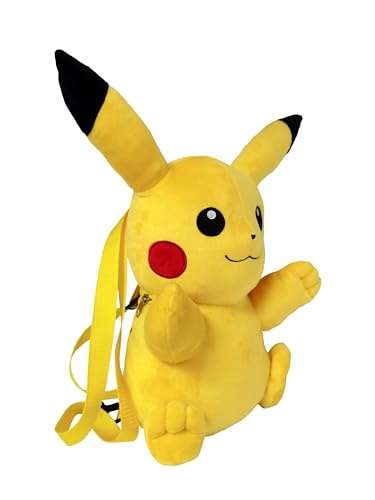 Pokémon- Mochila de peluche, Pikachu, Tamaño 35 cm