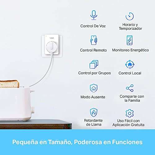 Pack 4 TP-Link Tapo Enchufe Inteligente Wi-Fi (con Monitoreo Energético) Compatible con Alexa y Google Home