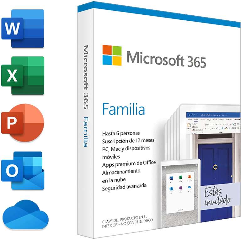 3 meses de Microsoft 365 Familia por solo 1€ (Hasta 5 personas)