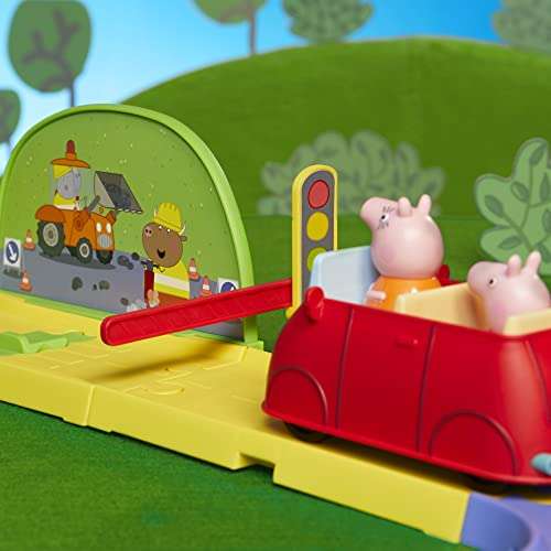 Hasbro Peppa Pig Peppa en la Ciudad Set de Juego para Niñas y Niños con Pista Ajustable