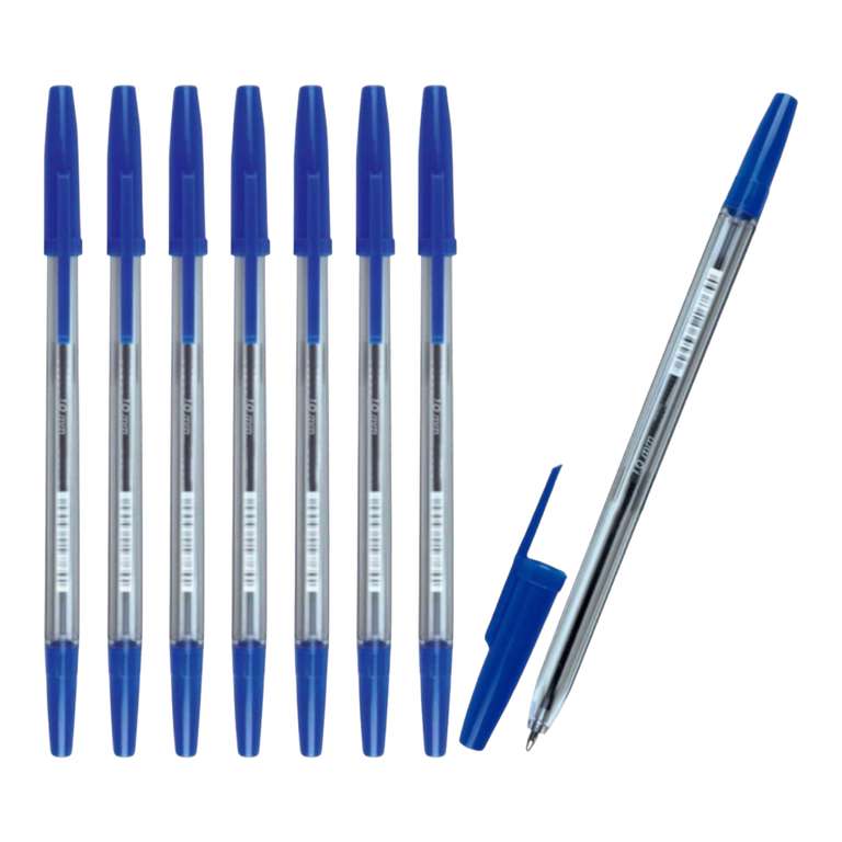 7 bolígrafos azules, negros o rojos