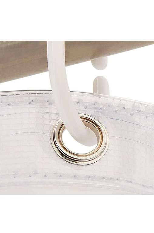 Amazon Basics Cortina de ducha de PVC transparente 180 x 180 cm