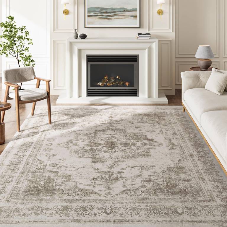 HUGEAR Alfombra Salon Beige Antideslizante
