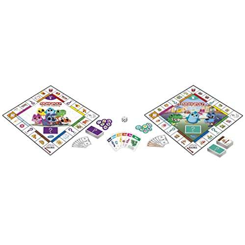 Mi Primer Monopoly - Juego de Mesa para niños a Partir de 4 años - 2 Juegos en 1: Tablero de 2 Caras