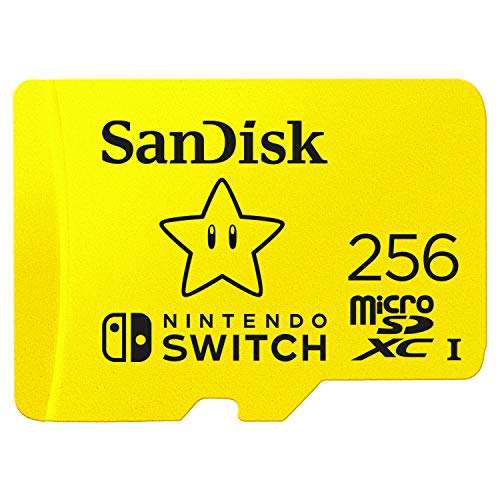 SanDisk 256GB microSDXC Tarjeta para Nintendo Switch, Tarjeta de memoria con licencia de Nintendo, hasta 100 MB/s UHS-I Class 10 U3