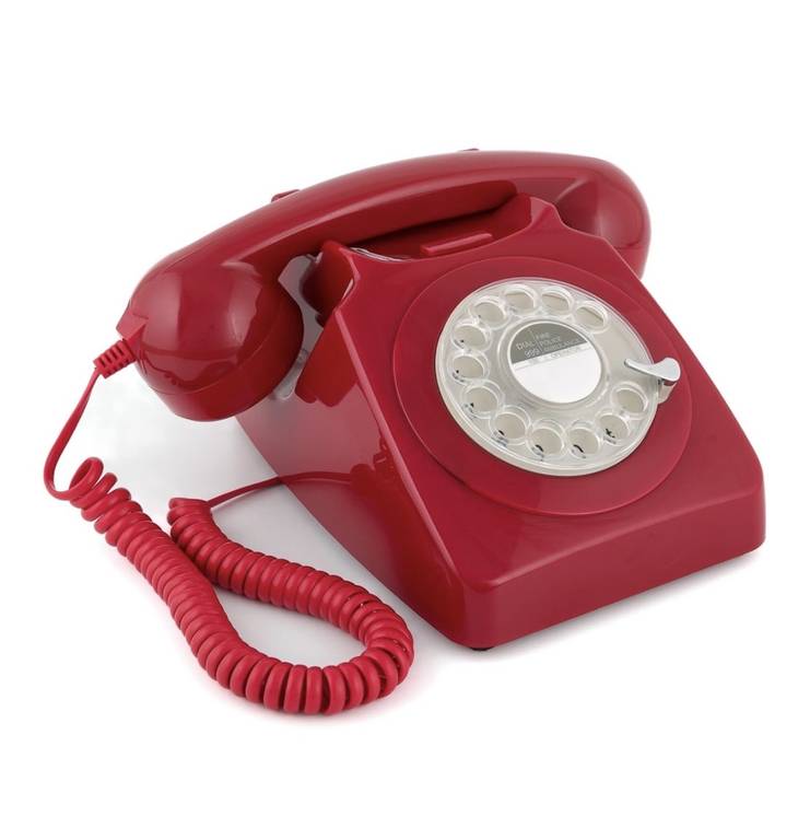 Teléfono fijo retro GPO 746 de disco rojo por 34,95 €