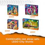 LEGO 60360 City Stuntz Desafío Acrobático: Anillos Giratorios, 1 o 2 Jugadores, Motos de Juguete con Retro Fricción