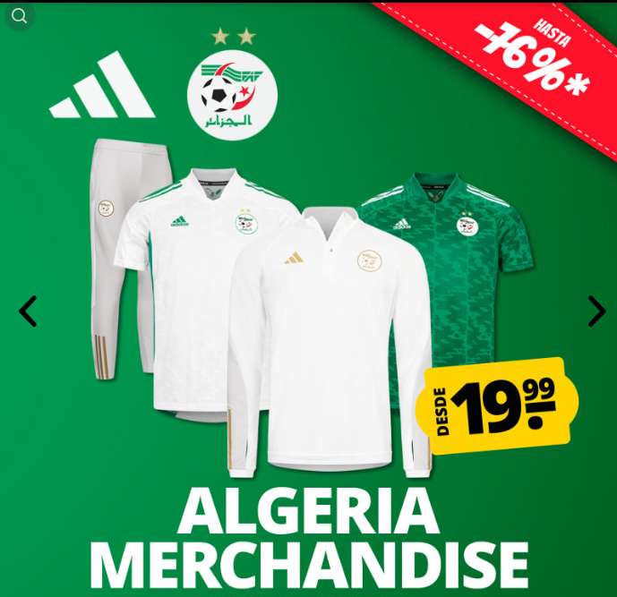 Merchandising Adidas Argelia desde 19,99€