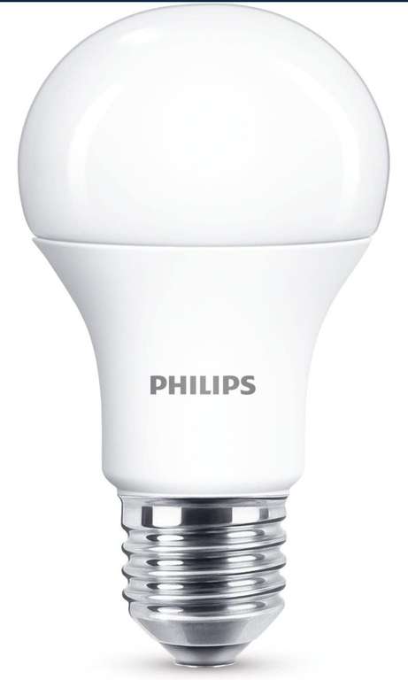 Philips - Bombilla LED 100W estándar E27 luz blanca cálida 230V, mate, no regulable pack 6