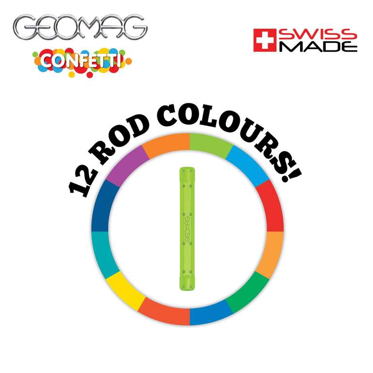 Geomag- Confetti Construcciones magnéticas y juegos educativos, 35 piezas (351)
