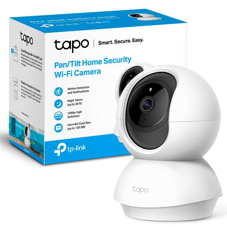 TP-Link TAPO C200-Cámara IP WiFi 360° Cámara de Vigilancia FHD1080pVisión nocturna,Notificaciones en tiempo real,Detección movimiento,Alexa