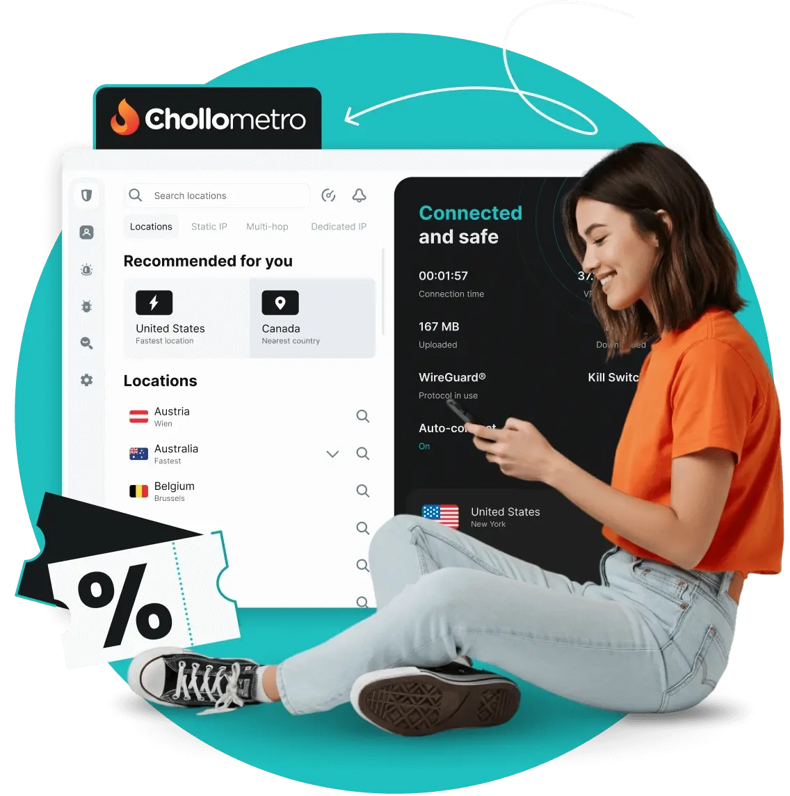 2 años de VPN Surfshark + 3 meses EXTRA por 1,8€/mes (1.49€ sin IVA)