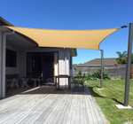Toldo Vela de Sombra Rectangular 2,5x3m Protección Rayos UV y HDPE Transpirable para Exterior Terraza Patio Jardín-Arena