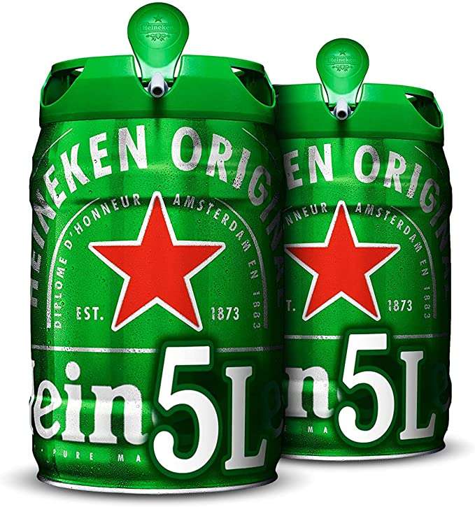 Heineken Cerveza Barril, 2 x 5L (10 LITROS)