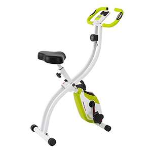 Ultrasport Bicicleta estática F-Bike 150 Bicicleta fitness con consola y sensores de pulso en manillar, plegable