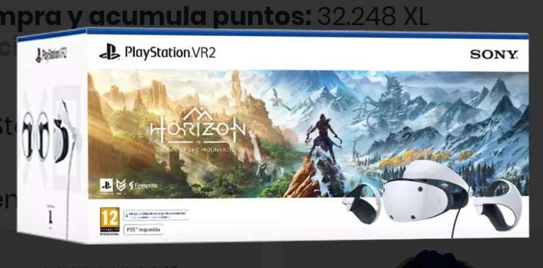 PlayStation VR2 +Juego Horizon VR: Call of the Mountain + Cartera Horizon + Bolsa transporte + 20€ próx compra