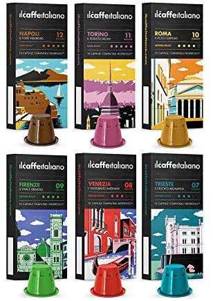 FRHOME - Nespresso 120 Cápsulas de Café compatibles - Il Caffè italiano -  Tour d' Italia Kit de degustación con varias intensidades » Chollometro