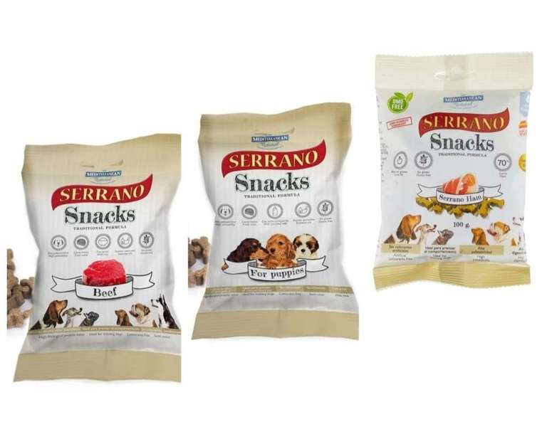 3 x MEDITERRANEAN NATURAL Snacks para perros 100 g [Promoción 3x2 en 4 variedades]